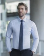 Camisa de vestir diseño jackard celeste manga larga slim fit