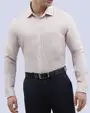 Camisa de vestir textura manga larga slim fit rojo