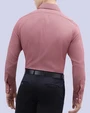 Camisa de vestir textura manga larga slim fit rojo