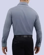Camisa de vestir textura manga larga slim fit azul