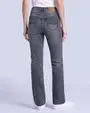 Jeans tiro alto con un botón estilo recto 421 gris