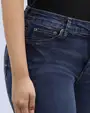 Jeans levanta pompa tiro alto con un botón estilo recto 461 azul