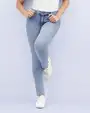 Jeans levanta pompa skinny tiro alto 451 celeste