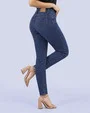 Jeans levanta pompa skinny tiro alto 451 azul