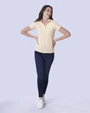 Jeans levanta pompa skinny tiro alto con dos botones azul