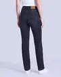 Jeans levanta pompa tiro alto con un botón estilo recto 461 azul oscuro