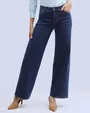 Jeans tipo wide leg 481 tiro alto azul oscuro