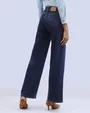 Jeans tipo wide leg 481 tiro alto azul oscuro