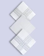 Set de 3 pañuelos blancos