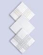 Set de 3 pañuelos blancos