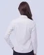 Blusa de vestir slim fit blanca piqué premium bambú stretch