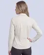 Blusa de vestir slim fit beige piqué premium bambú stretch