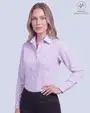 Blusa de vestir slim fit lila piqué premium bambú stretch