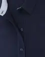 Blusa de vestir slim fit azul piqué premium bambú stretch