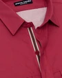 Camisa casual performance roja manga corta slim fit