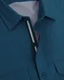 Camisa casual performance manga corta turquesa