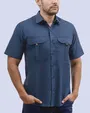 Camisa casual performance manga corta aqua