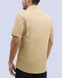 Camisa casual performance manga corta beige