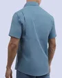 Camisa casual manga corta performance azul