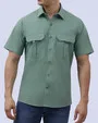 Camisa casual performance manga corta verde