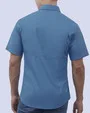 Camisa casual performance manga corta azul