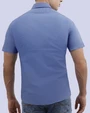 Camisa casual performance manga corta celeste