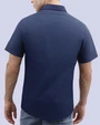 Camisa casual performance manga corta azul