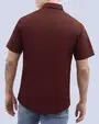 Camisa casual performance manga corta vino