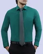 Camisa de vestir stretch verde manga larga slim fit