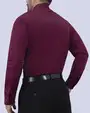 Camisa de vestir slim fit vino total comfort bambú stretch