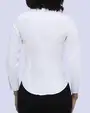 Blusa de vestir slim fit manga larga oxford blanca