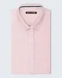 Blusa de vestir slim fit manga larga oxford rosada