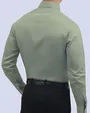Camisa de vestir piqué verde manga larga