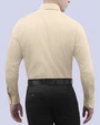 Camisa de vestir lisa slim fit piqué amarilla