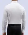 Camisa de vestir slim fit piqué stretch bambú blanca