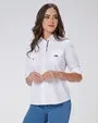 Blusa casual manga larga performance blanca