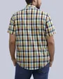 Camisa casual cuadro multicolor manga corta slim fit