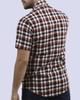 Camisa casual cuadro multicolor manga corta slim fit