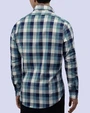 Camisa casual cuadro multicolor manga larga slim fit