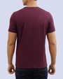 Camiseta cuello redondo lisa manga corta vino