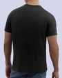 Camiseta cuello redondo lisa manga corta negra