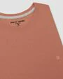 Camiseta cuello redondo lisa manga corta rosada