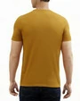 Camiseta cuello redondo lisa manga corta amarilla