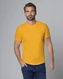 Camiseta cuello redondo lisa manga corta amarilla