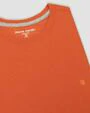 Camiseta cuello redondo lisa manga corta anaranjada