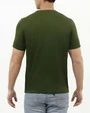Camiseta cuello redondo lisa manga corta verde con bolsa