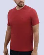 Camiseta cuello redondo lisa manga corta roja