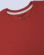 Camiseta cuello redondo lisa manga corta roja