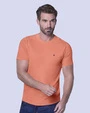 Camiseta cuello redondo lisa manga corta salmon