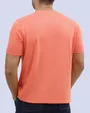 Camiseta cuello redondo lisa manga corta salmon